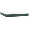 vidaXL Sommier &agrave; lattes de lit et matelas Vert fonc&eacute; 160x200cm Velours