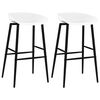 vidaXL Chaises de bar lot de 2 blanc