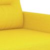 vidaXL Ensemble de canap&eacute;s 2 pcs avec coussins jaune clair tissu