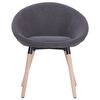 vidaXL Chaises &agrave; manger lot de 2 gris fonc&eacute; tissu