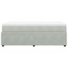 vidaXL Sommier &agrave; lattes de lit et matelas Gris clair 90x190 cm Velours