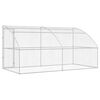 vidaXL Kennel pour Chiens 2 pcs Argent&eacute; 4 x 2 x 2 m Acier