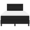 vidaXL Lit &agrave; ressorts avec matelas Noir 120 x 190 cm Simili cuir