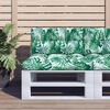 vidaXL Coussin de canap&eacute; palette Motif &agrave; feuilles 70x40x10 cm