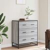 vidaXL Buffet sonoma gris 68x35x76 cm bois d'ing&eacute;nierie et m&eacute;tal