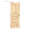 vidaXL Porte coulissante Naturel et Blanc 85 x 210 cm