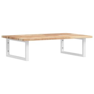 vidaXL &Eacute;tag&egrave;re de vasque murale acier et bois massif d'acacia
