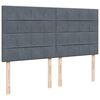 vidaXL Sommier &agrave; lattes de lit et matelas Gris fonc&eacute; 180x200cm Velours
