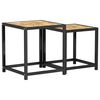 vidaXL Tables &agrave; th&eacute; 2 pcs MDF Noir et jaune
