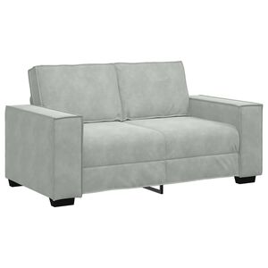 vidaXL Canap&eacute; &agrave; 2 places Gris clair 120 cm Velours