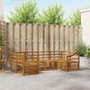 vidaXL Ensembles de canap&eacute;s 6 pcs Naturel Bois d'Acacia Massif