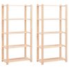 vidaXL &Eacute;tag&egrave;res de stockage 5 niveaux 2 pcs 80x38x170 cm Pin 250 kg