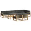 vidaXL Ensemble de canap&eacute;s d'ext&eacute;rieur 9 pc Blanc et anthracite