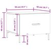 vidaXL Tables basses 2 pcs noir 50x50x40 cm bois d'ing&eacute;nierie