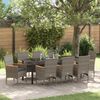 vidaXL Ensemble de salle &agrave; manger pour jardin 9 pcs Gris polyrotin