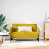 vidaXL Canap&eacute; causeuse jaune 109 cm velours