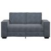 vidaXL Canap&eacute; &agrave; 2 places Gris fonc&eacute; 160x78x84 cm Velours