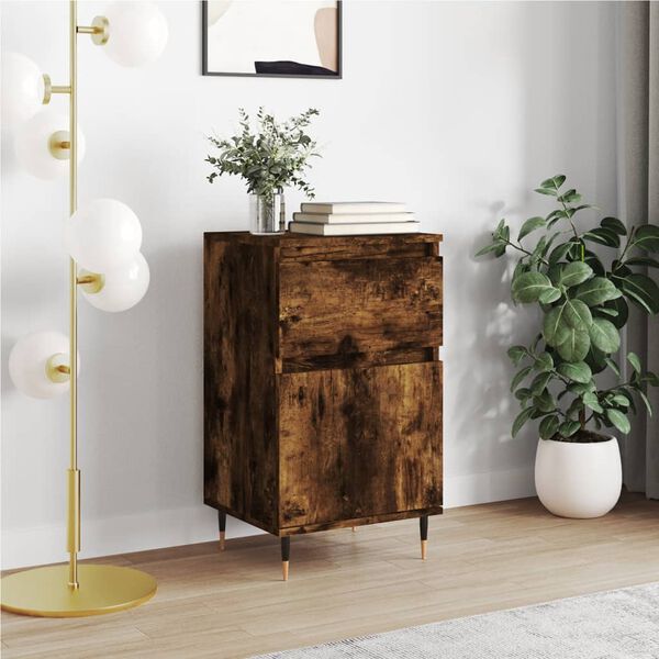 vidaXL Buffet ch&ecirc;ne fum&eacute; 40x35x70 cm bois d'ing&eacute;nierie