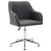 vidaXL Chaises pivotantes &agrave; manger lot de 2 gris fonc&eacute; tissu