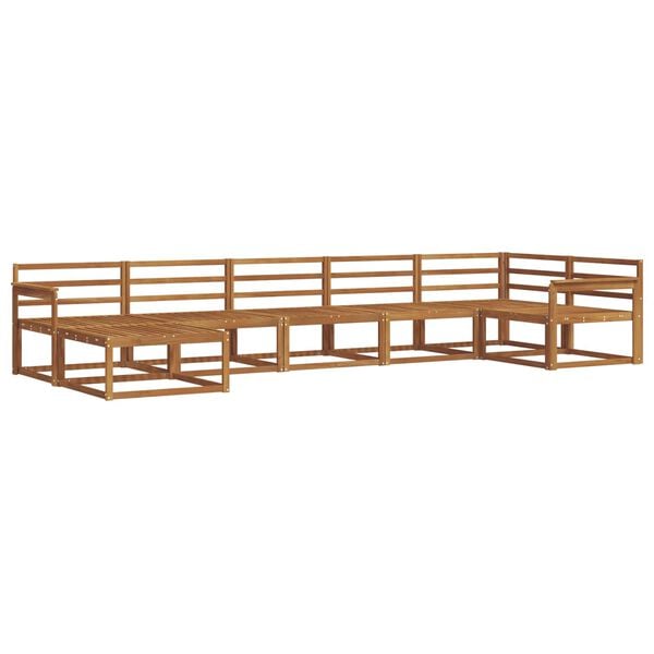 vidaXL Ensemble de canap&eacute;s d'ext&eacute;rieur 7 pcs Naturel