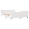 vidaXL Cadre de lit sans matelas blanc 120x190 cm bois de pin massif