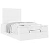 vidaXL Cadre de lit ottoman avec matelas blanc 120x190 cm similicuir