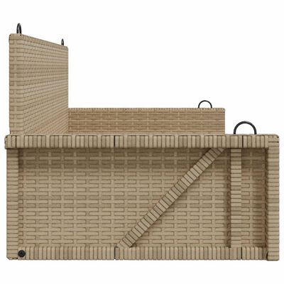 vidaXL Balancelle beige 119x56x48 cm résine tressée