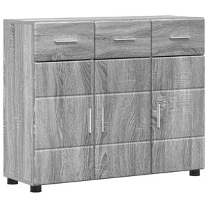vidaXL Buffet FLORIN Gris Sonoma 88,5 x 30,5 x 73 cm Bois d'ing&eacute;nierie