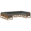 vidaXL Ensemble de canap&eacute;s d'ext&eacute;rieur 9 pcs Naturel et Anthracite