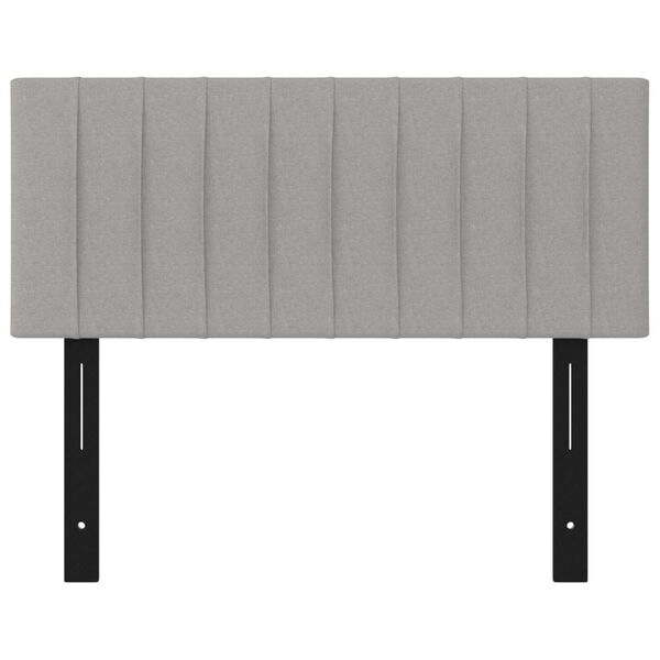 vidaXL T&ecirc;te de lit gris clair 100x5x78/88 cm tissu