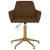 vidaXL Chaises pivotantes &agrave; manger lot de 2 Marron Velours