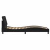 vidaXL Cadre de lit sans matelas Hanko noir 90x200 cm velours