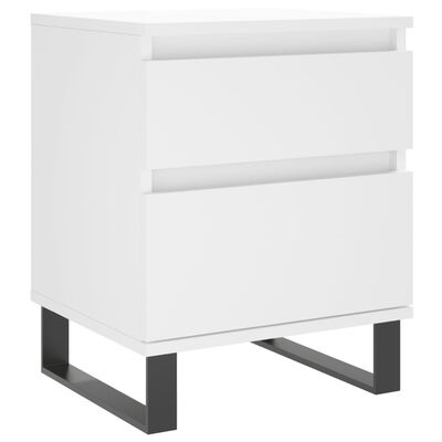 vidaXL Tables de chevet 2 pcs blanc 40x35x50 cm bois d’ingénierie