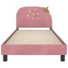vidaXL Cadre de lit pour enfants avec t&ecirc;te de lit Rose 80 x 200 cm