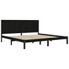 vidaXL Cadre de lit sans matelas noir 200x200 cm bois massif de pin