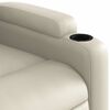 vidaXL Fauteuil inclinable de massage Cr&egrave;me Similicuir
