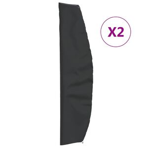 vidaXL Housses de parapluie de jardin 2 pcs 265x50/70/40 cm 420D