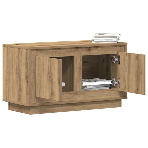 vidaXL Meuble TV ch&ecirc;ne artisanal 80 x 35 x 45 cm Bois d'ing&eacute;nierie