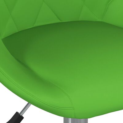 vidaXL Chaise pivotante de salle à manger Vert Similicuir