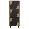 vidaXL Haut Armoire Noir 40 x 33 x 110 cm Bois de mangue massif