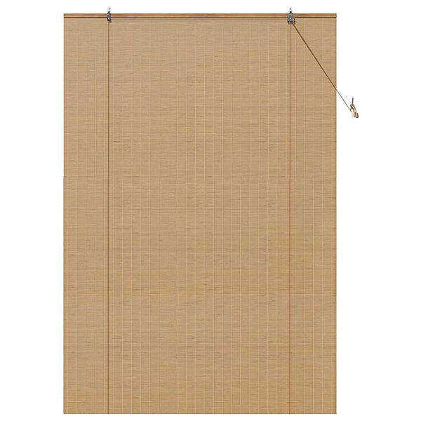 vidaXL Store enrouleur avec des rideaux Marron 140 x 220 cm Bambou