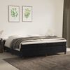 vidaXL Sommier &agrave; lattes de lit et matelas Noir 200x200 cm Velours