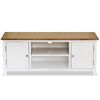 vidaXL Meuble TV 120x35x48 cm Bois de ch&ecirc;ne massif