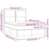 vidaXL Sommier &agrave; lattes de lit avec matelas Gris 140x190 cm Similicuir