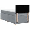 vidaXL Sommier &agrave; lattes de lit avec matelas gris clair 80x200 cm tissu