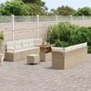 vidaXL Ensemble de canap&eacute; de jardin Beige et cr&egrave;me 90 x 55 x 71 cm