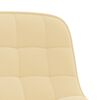 vidaXL Chaise pivotante de salle &agrave; manger Cr&egrave;me Velours