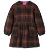 Robe pour enfants &agrave; manches longues cognac 128