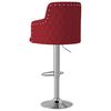 vidaXL Tabourets de bar lot de 2 rouge bordeaux tissu