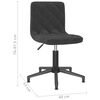vidaXL Chaises pivotantes &agrave; manger lot de 2 Noir Velours